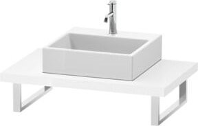 Duravit L-Cube Waschtischkonsole in Weiß, B/T: 80 x 55 cm, Höhe: 4,5 cm - Bild 1