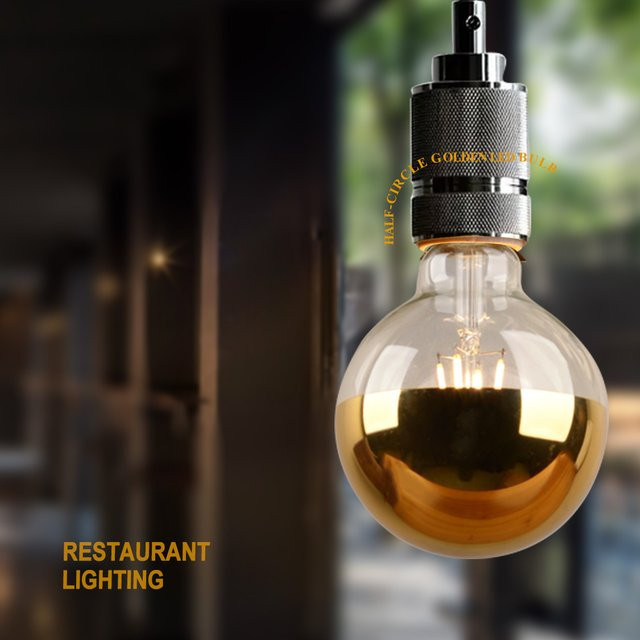 LIGHT HOUSE G95 LED-Glühfadenlampe E27 mit warmweißem Licht 2700K, 5W, Gold/Messing - Bild 1