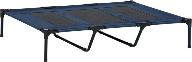 PawHut Hundebett Outdoor Dunkelblau mit Texteline-Stoff und Metallgestell - Bild 1