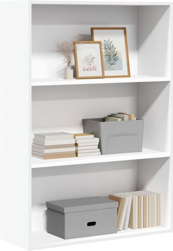 Vidaxl Bücherregal Weiß aus Holzwerkstoff, minimalistisches Design, B/T/H: 80 x 30 x 114 cm - Bild 1
