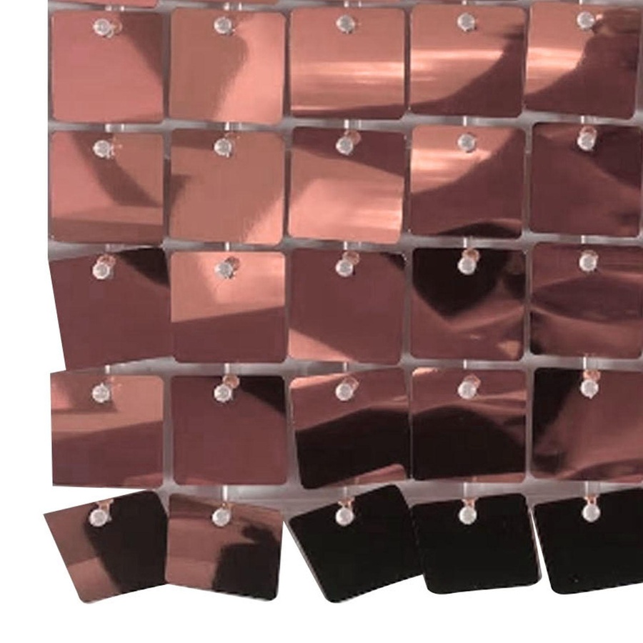Aimo Glitzerndes Wandpaneel Gold Quadratisch 30 x 30 cm mit Windaktivierten Pailletten für Party und Hochzeit - Bild 3