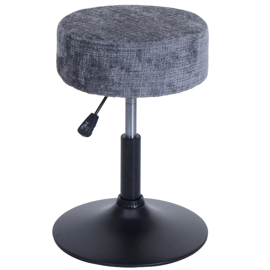 MCW Sitzhocker C22 höhenverstellbar und drehbar mit Chenille-Stoffbezug in Dunkelgrau, Durchmesser: 37 cm - Bild 3