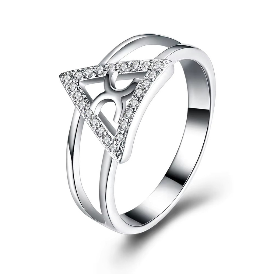 Grace Jewelry Ehering 925 Silber, Zirkonia, Damen - Bild 3