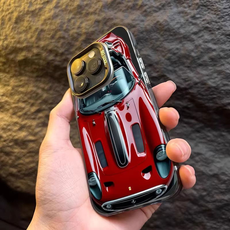 Etmakit Stoßfeste Handyhülle im Retro-Sportwagen-Design für iPhone 11 bis iPhone 17 Air Pro Max Plus Mini SE - Bild 3