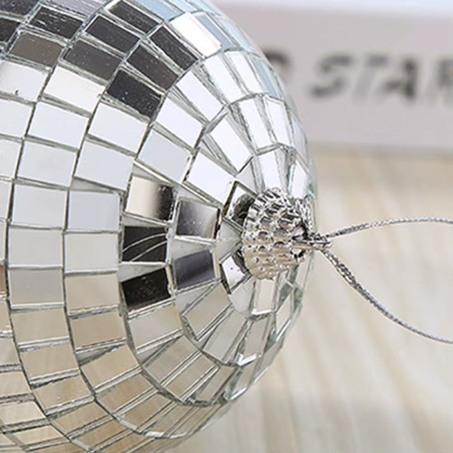 APWIKOGER Disco Ball Deko-Set aus Glas in Silber, 6 Stück, Durchmesser: 4 cm, 6 cm und 10 cm - Bild 3