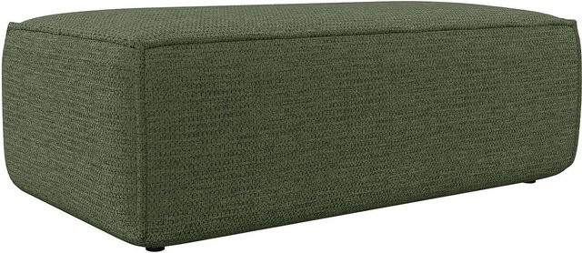 Vente-unique Sitzhocker Amelia in Grün aus Strukturstoff, Breite: 102 cm - Bild 1