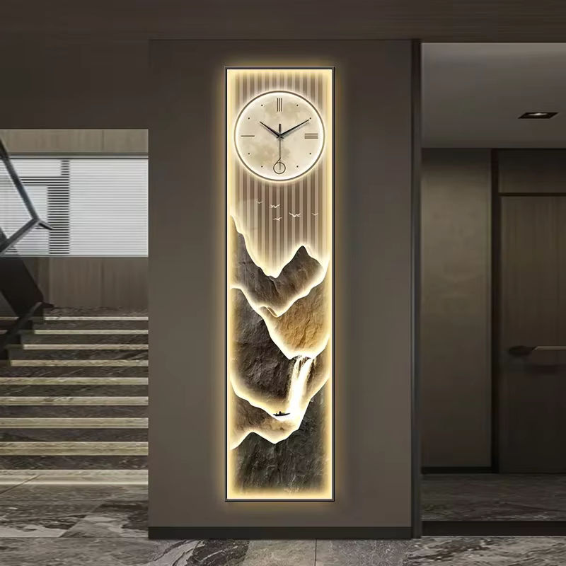 DUTRIEUX Wanduhr aus Holz in Schwarz mit LED-Beleuchtung, minimalistisches Nordic Design, analog und rund - Bild 4