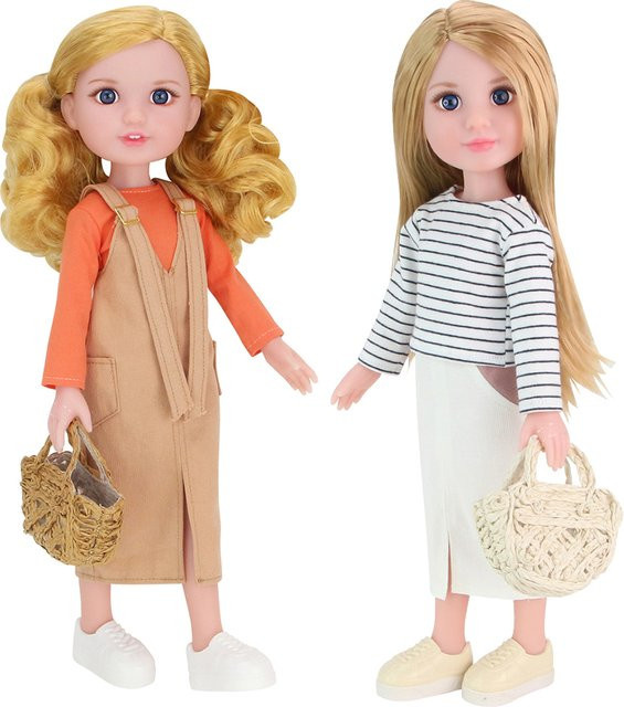 AKODEERD Puppenspielzeug, bewegliche Figurenpuppen mit Taschen, bunt, 14-Zoll - Bild 1