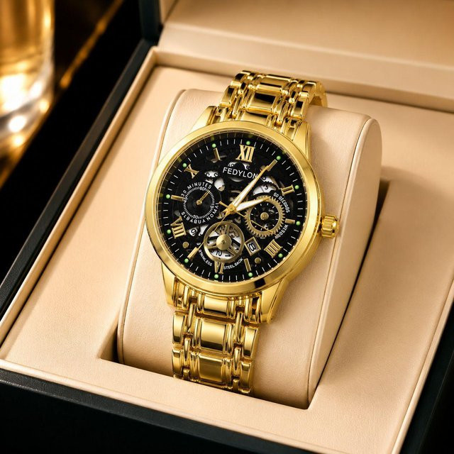UrbanEdge Armbanduhr Quarz, Edelstahl, Gold, Herren - Bild 1