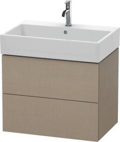 Duravit Waschtischunterschrank L-Cube in Leuchtend Weiß mit 2 Schubladen, wandhängend, B/T: 68,4 x 45,9 cm - Bild 1