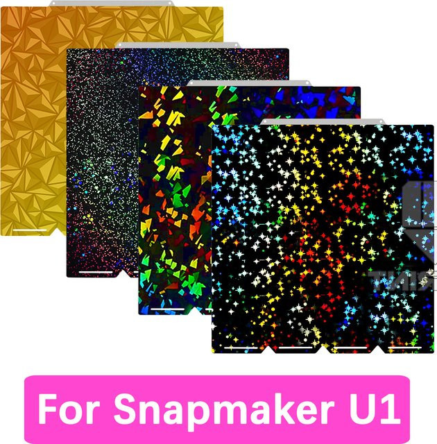 Snapmaker U1 Bauplatte aus doppelseitigem PEI-Federstahl mit strukturierter und glatter Oberfläche B/T: 276 x 293 mm - Bild 1