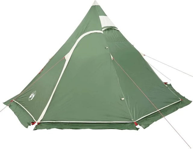 vidaXL Tipi-Campingzelt für 5 Personen in Grün, wasserdicht - Bild 1