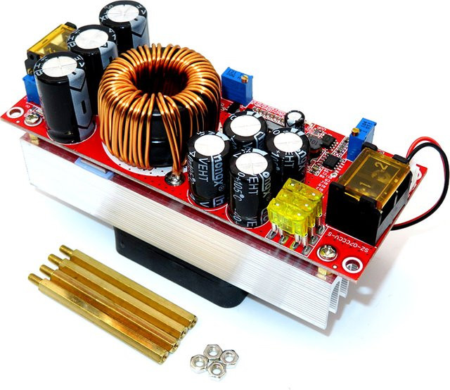 REALPOY DC-DC Boost Konverter 1500 W 30 A Spannungs-Aufwärtswandler mit Lüfter, CC CV Konstantstrommodul, Eingangsspannung 10–60 V, Ausgangsspannung 12–90 V - Bild 1