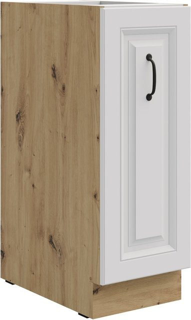 Küchenunterschrank Stilo mit Schrankauszug in Weiß im Landhausstil - Bild 1