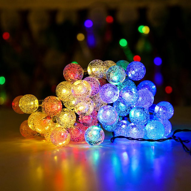 OKAL RED EAST LED-Lichterkette mit Blasenkugeln, batteriebetrieben oder per USB, 1,5 m bis 6 m für deine Dekoration bei Hochzeiten, Geburtstagen oder Weihnachtsfeiern - Bild 1