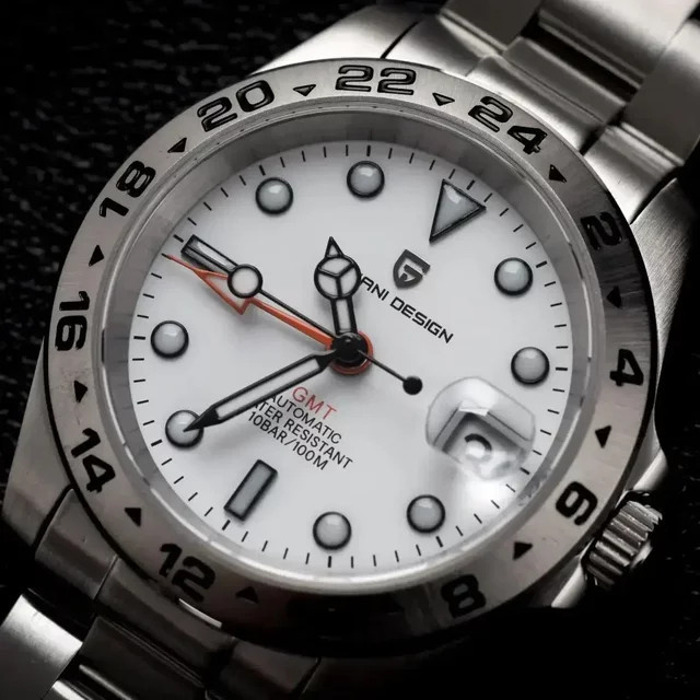 Pagani Design Armbanduhr, Automatik, GMT, Edelstahl, Saphirglas, Herren - Bild 1