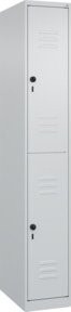 C+P Doppelstock-Spind Classic PLUS mit 1 Abteil, grau, Stahl, H x B x T: 185 x 30 x 50 cm - Bild 1