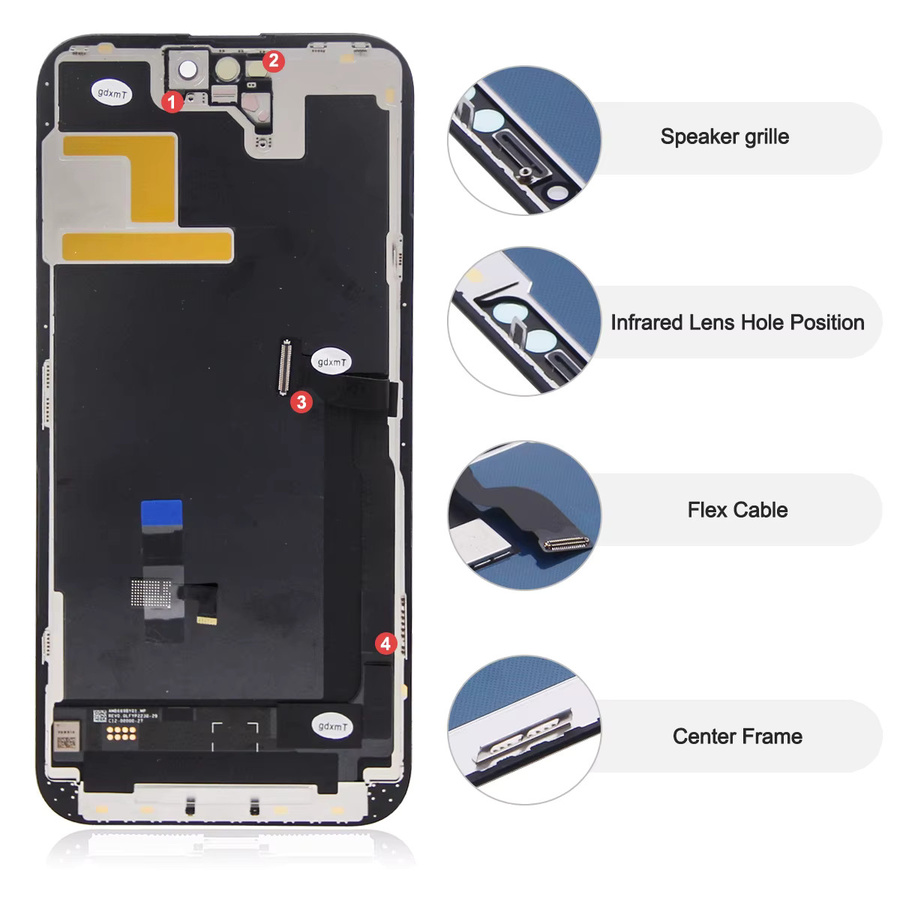 JK OLED LCD Display Touchscreen Digitizer Baugruppe Ersatzteil für iPhone 14 Pro Max in Schwarz - Bild 3