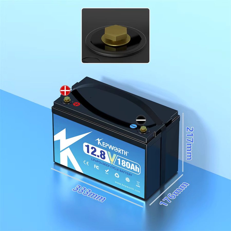 KEPWORTH Lithium-Eisenphosphat-Batterie 12V 180Ah 300Ah mit verbessertem BMS für Wohnmobile, Golfwagen und Off-Grid Anwendungen - Bild 2