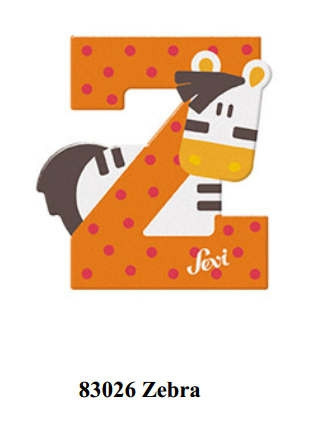 Sevi Holzbuchstabe Buchstabe Z Zebra - Bild 1