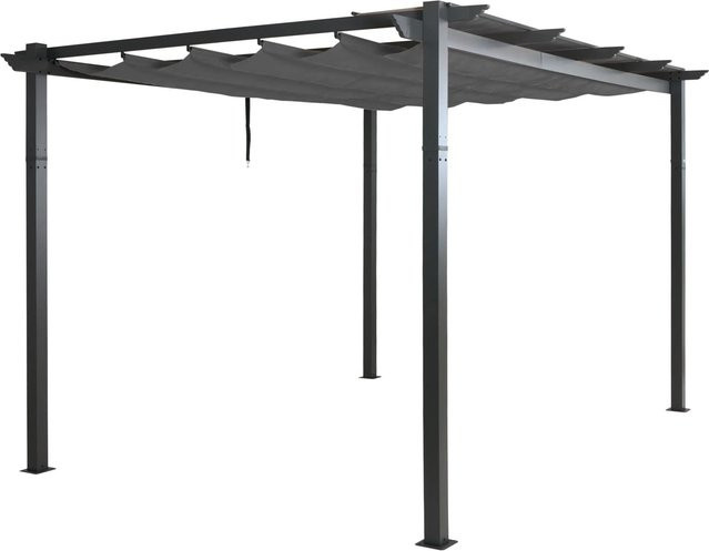 BERLINLODGE Aluminium Pergola mit Schiebedach in Anthrazit, B/T: 400 x 300 cm, Höhe: 240 cm - Bild 1