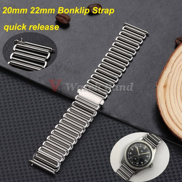 nxalp Uhrenarmband Edelstahl, Silber, Unisex - Bild 1