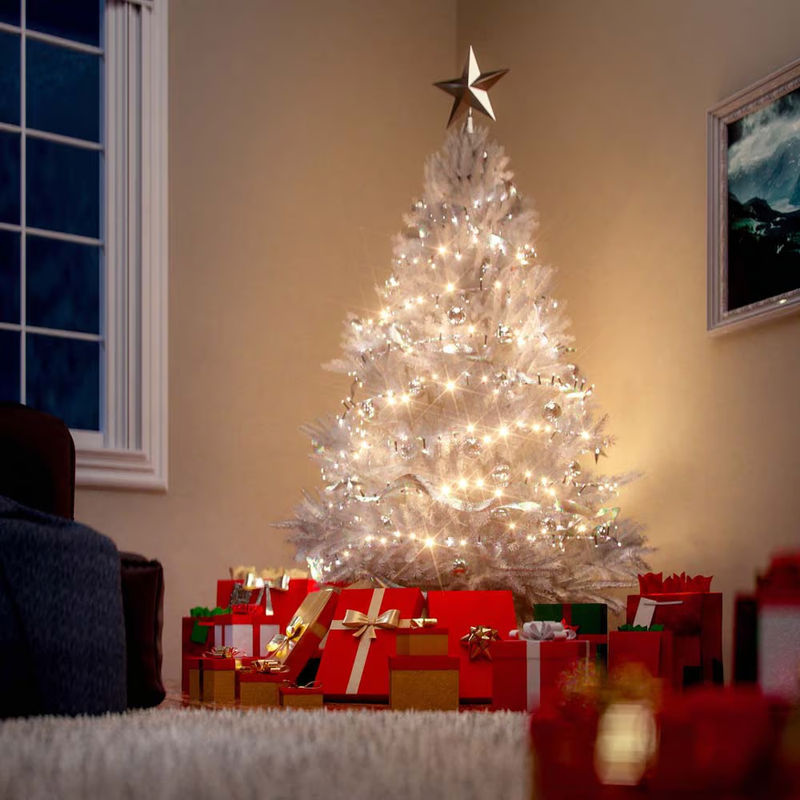 Casaria Weihnachtsbaum Weiß 180 cm aus Kunststoff mit Metallständer - Bild 3