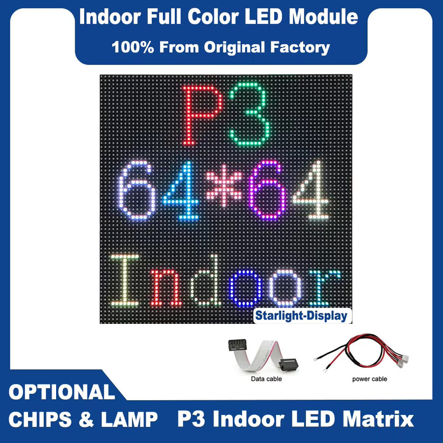 RGB LED-Matrix-Panel HUB75-Pixel-Display für den Innenbereich mit 64 x 64 Pixeln - Bild 7