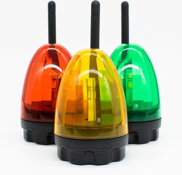 Scimagic-RC LED Warnleuchte in Gelb für automatische Tore und Garagentore, B/T/H: 10,0 x 6,5 x 10,0 cm - Bild 1