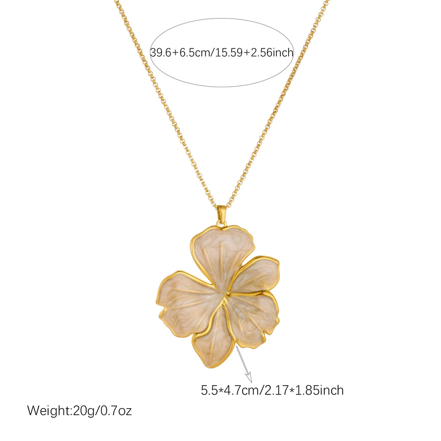 DIEYURO Halskette Edelstahl, Blumenanhänger, Gold, Damen - Bild 2