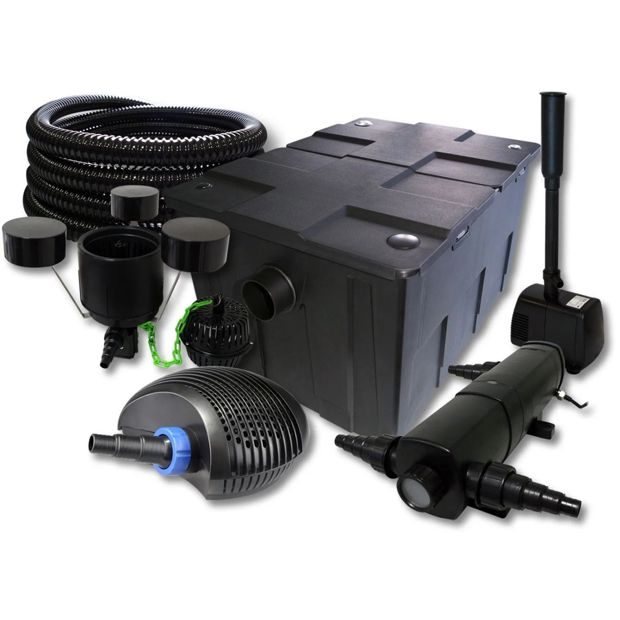 Sunsun Teichfilter Set mit 60000L Pumpe, 24W, UVC 40W, Skimmer und Springbrunnen in Schwarz - Bild 2