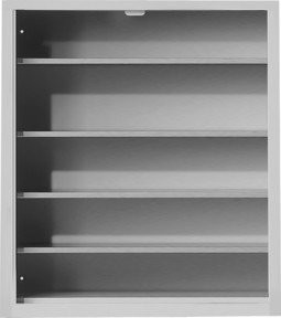 Kappes Ordnungsschrank Mod. 11 aus Stahlblech grau, Wandmontage mit verstellbaren Regalböden, B/H/T: 78,0 x 69,0 x 28,5 cm - Bild 1