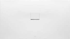 Villeroy & Boch Duschwanne Squaro Infinity aus Mineralguss, Weiß, B/T/H: 160 x 90 x 4 cm, universal einbaubar - Bild 1