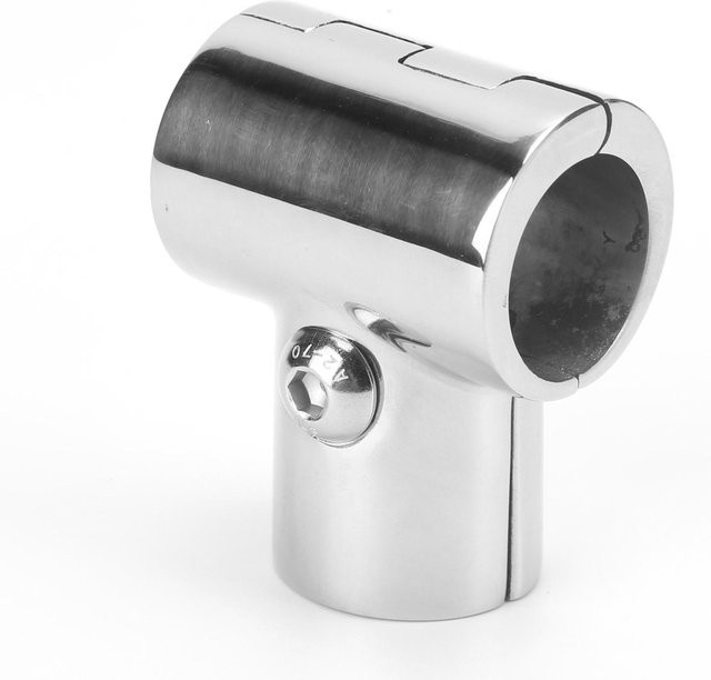 T-Rohrverbinder TBranch 90 Grad rechtwinklig trennbar aus 316 Edelstahl in Grau und Silber, 25 mm - Bild 1