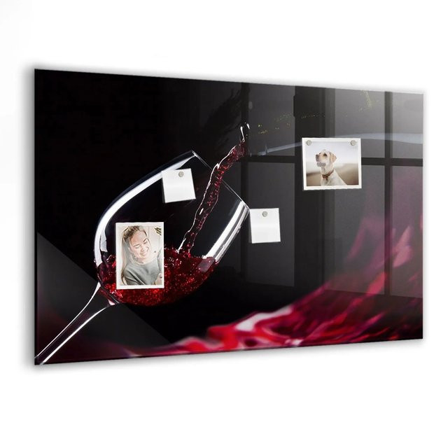 Tulup Glas Magnettafel Weiß B: 90 cm, H: 60 cm - Bild 1