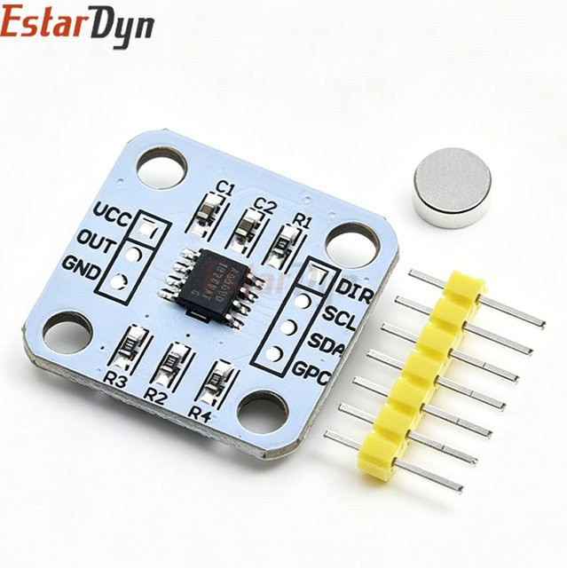 Estardyn AS5600 Magnetischer Encoder-Modul, 12-Bit Hochpräziser Berührungsloser Winkelsensor I2C für Motorsteuerung und Robotik - Bild 1