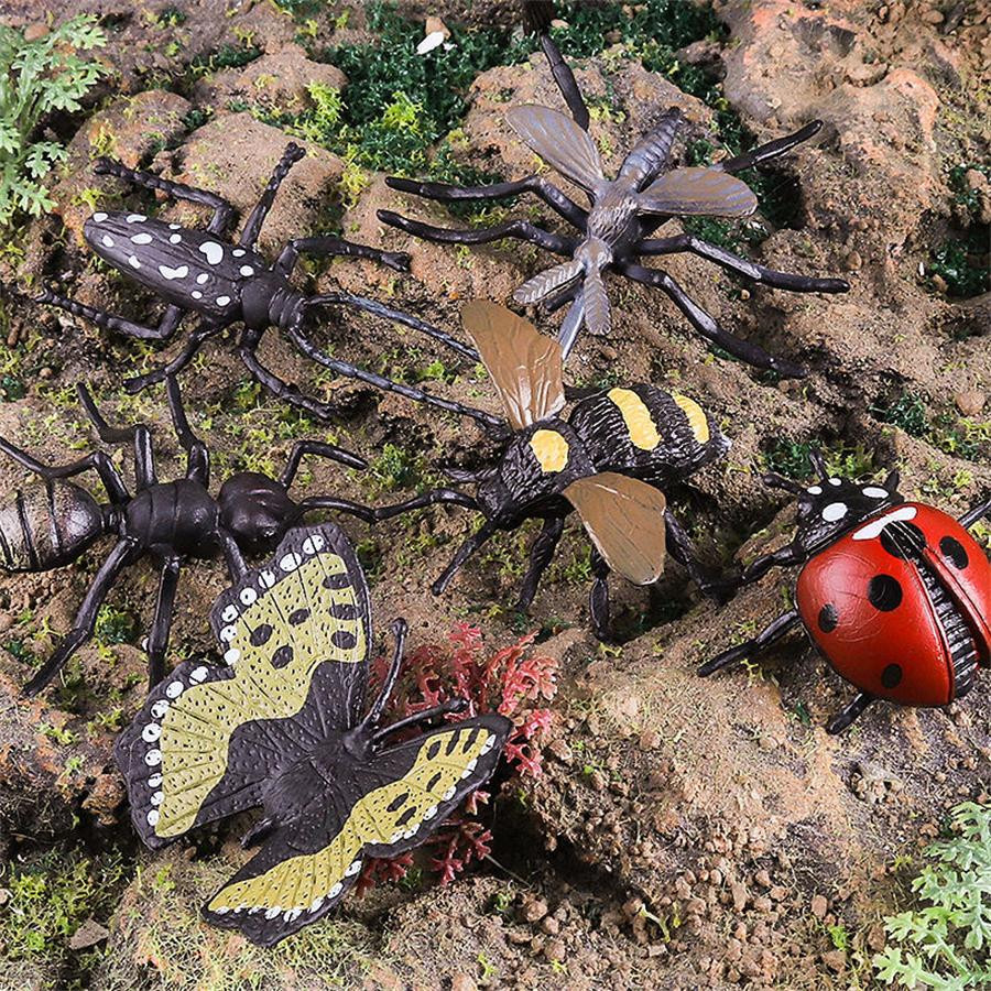Linyi toy Insekt Statue Kollektionsset 12-teiliges Set Schmetterling Marienkäfer - Bild 3