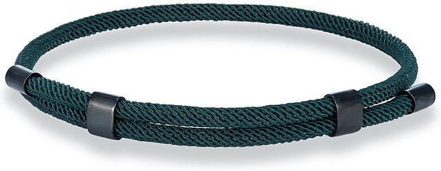 YULIN Seilarmband Edelstahl, grün, Herren Damen, Unisex - Bild 1