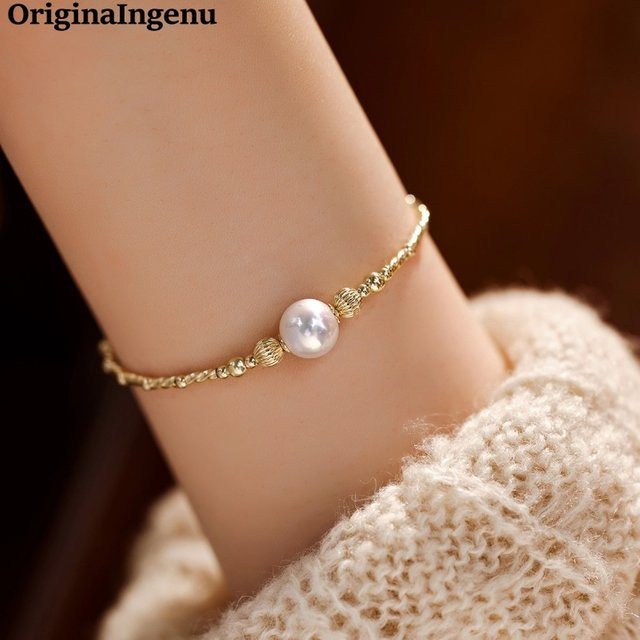 OriginaIngenu Armband, 14 Karat Gold gefüllt, natürliche Perlen, Unisex - Bild 1