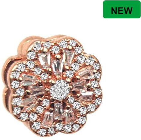 Charm-Perlenanhänger Allbestart, Zinklegierung, Perle, Zirkonia, beige, Damen - Bild 1