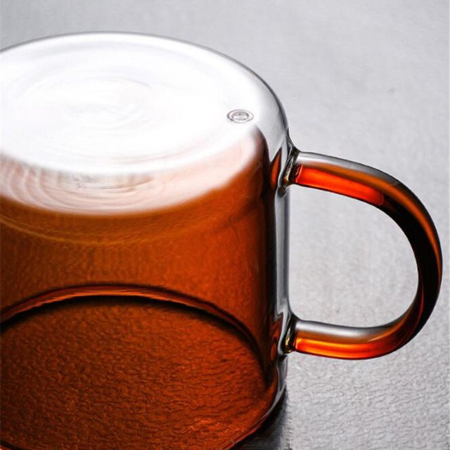 Isolierte Glastasse von OutsideWorld, doppelwandige Kaffeetasse mit Henkel, transparent bunt, 250 ml - Bild 1