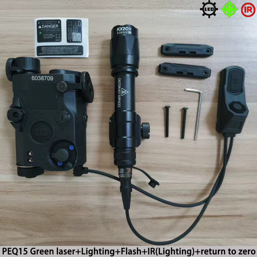 Element Tactical PEQ15 SF M300A M600C Hochleistungs-Rotpunkt-Grünindikator Airsoft-Taschenlampe - Bild 2