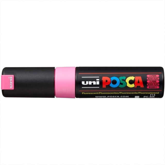 uni POSCA-Marker PC-8K mit Keilspitze in Neon-Rosa - Bild 1