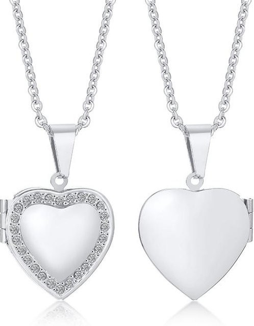 Vnox Halskette, Edelstahl, Gold, Zirkonia, Damen - Bild 1