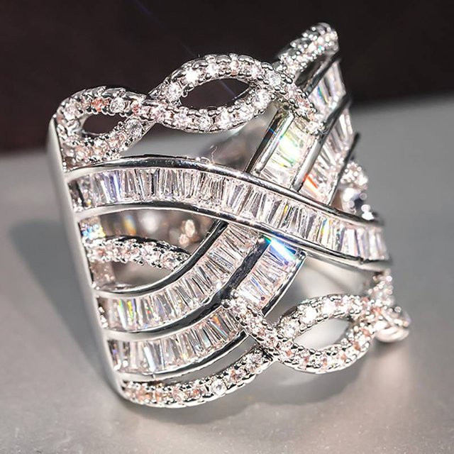 Huitan Ring, Silber, Zirkonia, Damen - Bild 1