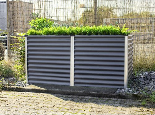 VITAVIA Hochbeet Meta 858 aus Zincalume in Grau, B/H/T: 96,2 x 86,0 x 187,7 cm - Bild 4