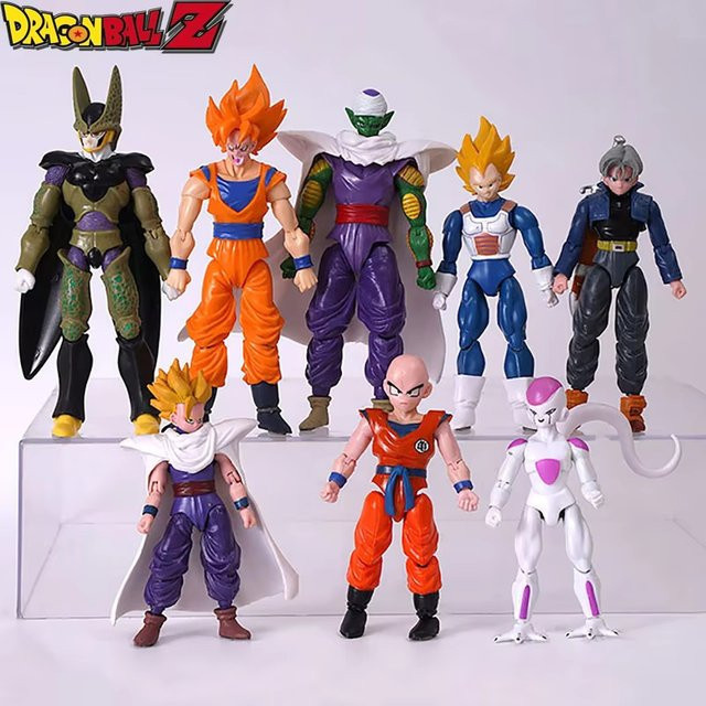 Bandai Dragon Ball Actionfiguren-Set, Son Goku Son Gohan Vegeta Frieza, Montagemodell-Spielzeuge - Bild 1
