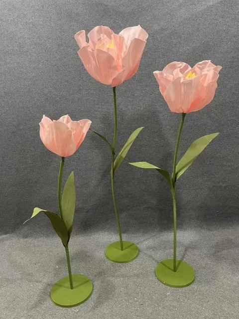 3er-Set LINANUO Riesen-Tulpen aus Schaumstoff in Blau und Pink für Hochzeiten, Partys und Dekorationen - Bild 1