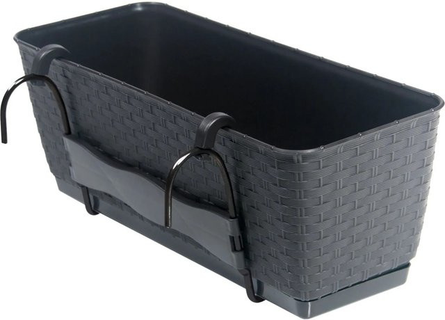 BigDean Blumenkasten Anthrazit, B/T/H: 49 x 16 x 17 cm, 12 Liter - Bild 1