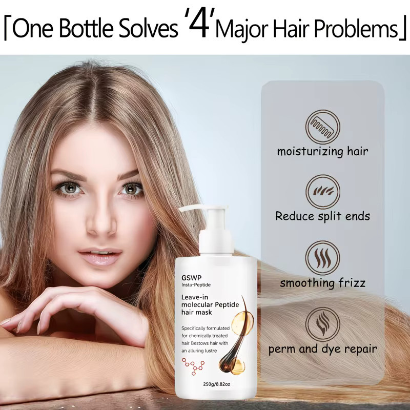 GSWP Keratin Leave-in Haarmaske, 250g, Glattes Haar - Bild 3
